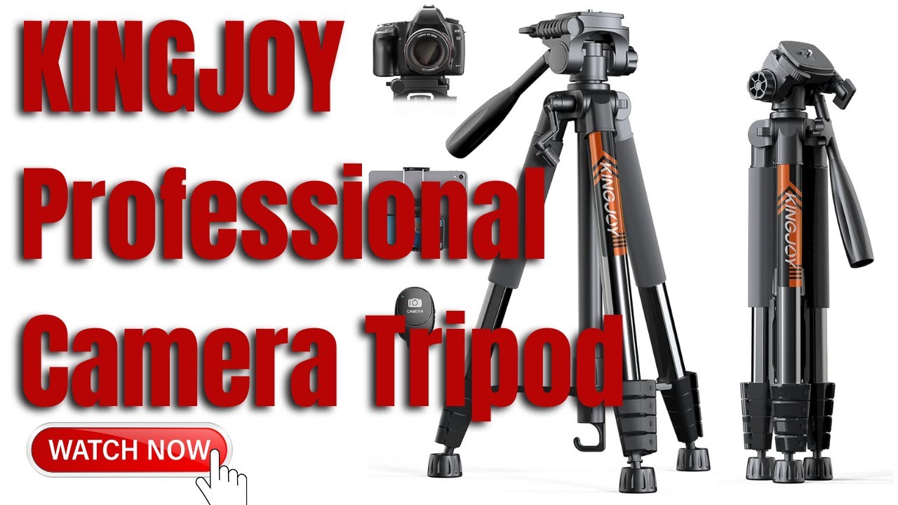 Unboxing and How to assemble the KINGJOY Professional Camera Tripod 185 cm for Smartphone Tripod