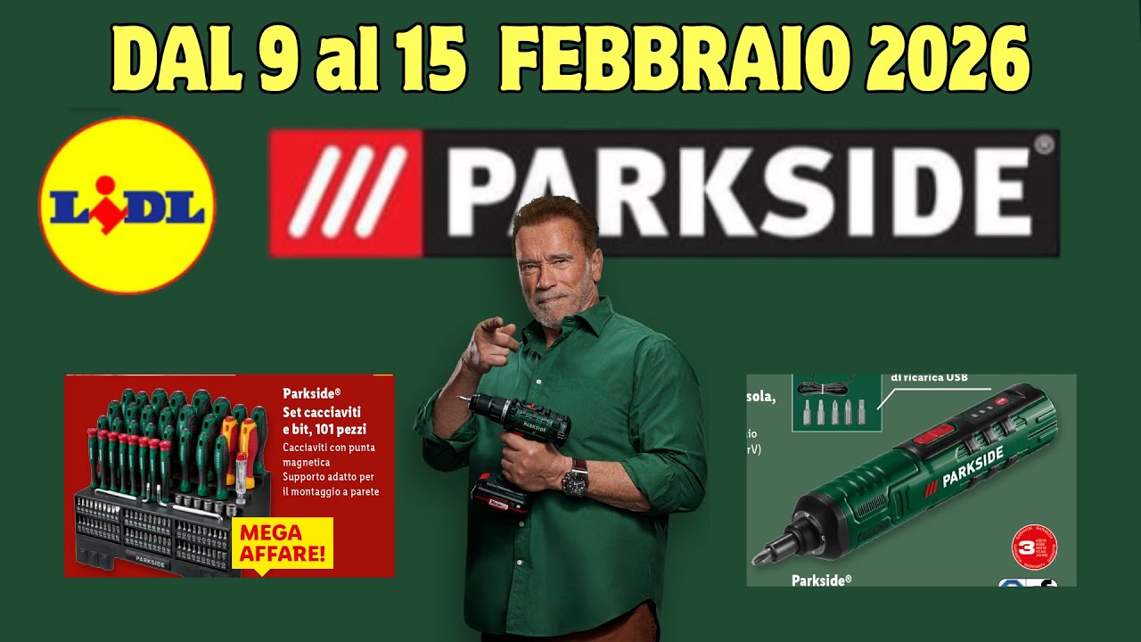 Volantino LIDL PARKSIDE dal 9 al 15 Febbraio 2026
