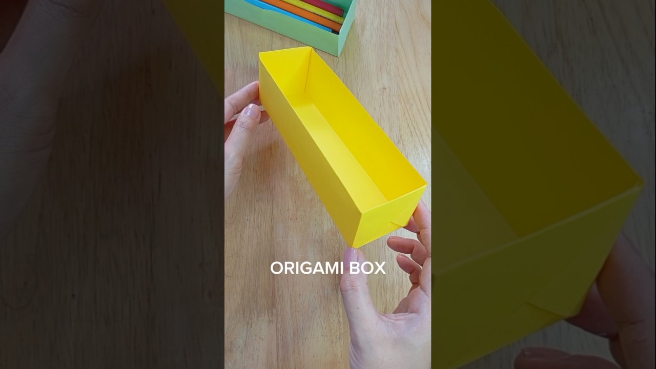 EASY long storage box A4 📥 | pecil box #diycrafts #easyorigami