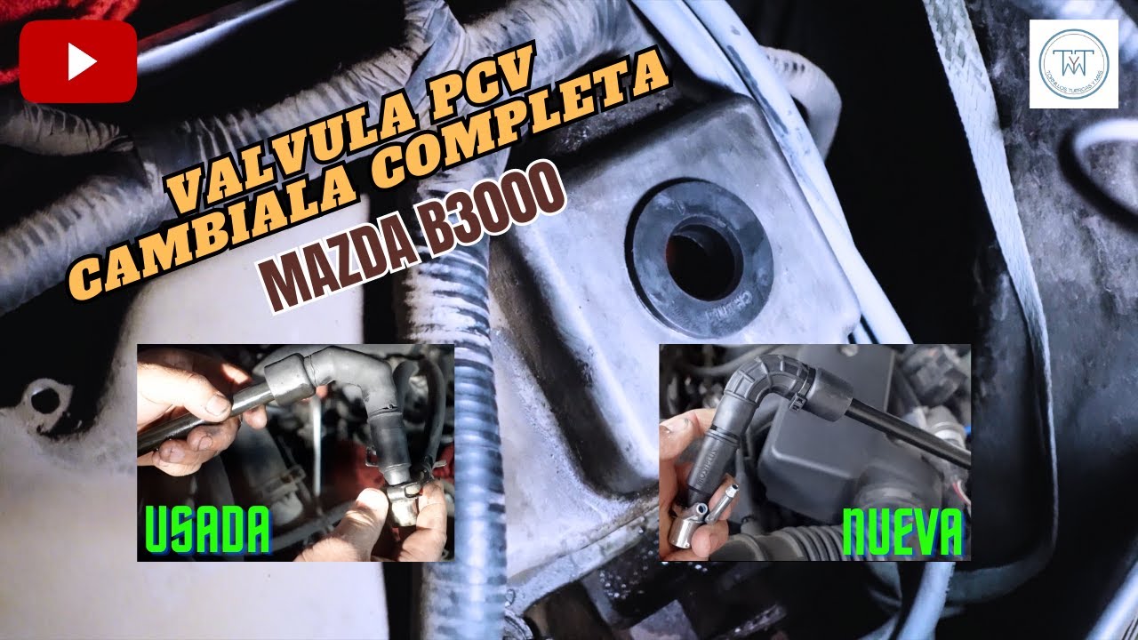 👉CÓMO CAMBIAR la válvula PCV 😀 juntamente con la manguera #mazdab3000 2002 #engine 3.0L 😉