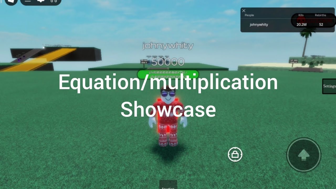 Equation/multiplication showcase.Cata's killstreak sword fighting.