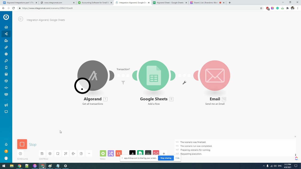 Algorand Integration with Google Sheets