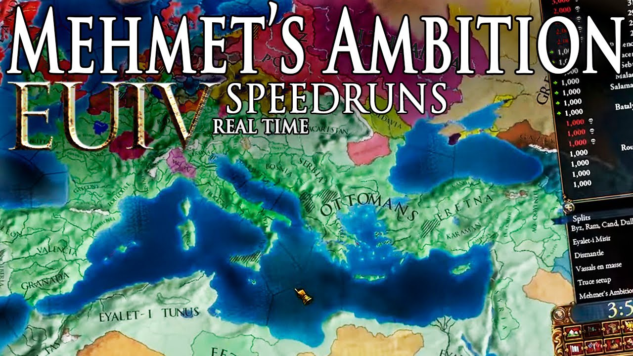 [WR] EU4 Mehmet's Ambition in under 4 hours (No Exploits, No Speed 5, 1.37.5)