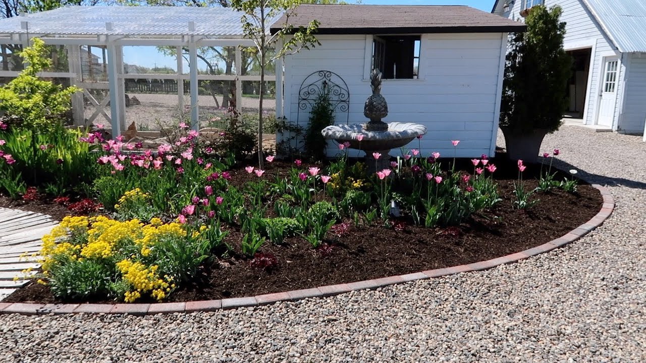 Edging a Flower Bed w/ Bricks and Planting a Maple Tree! 💪🌳// Garden Answer