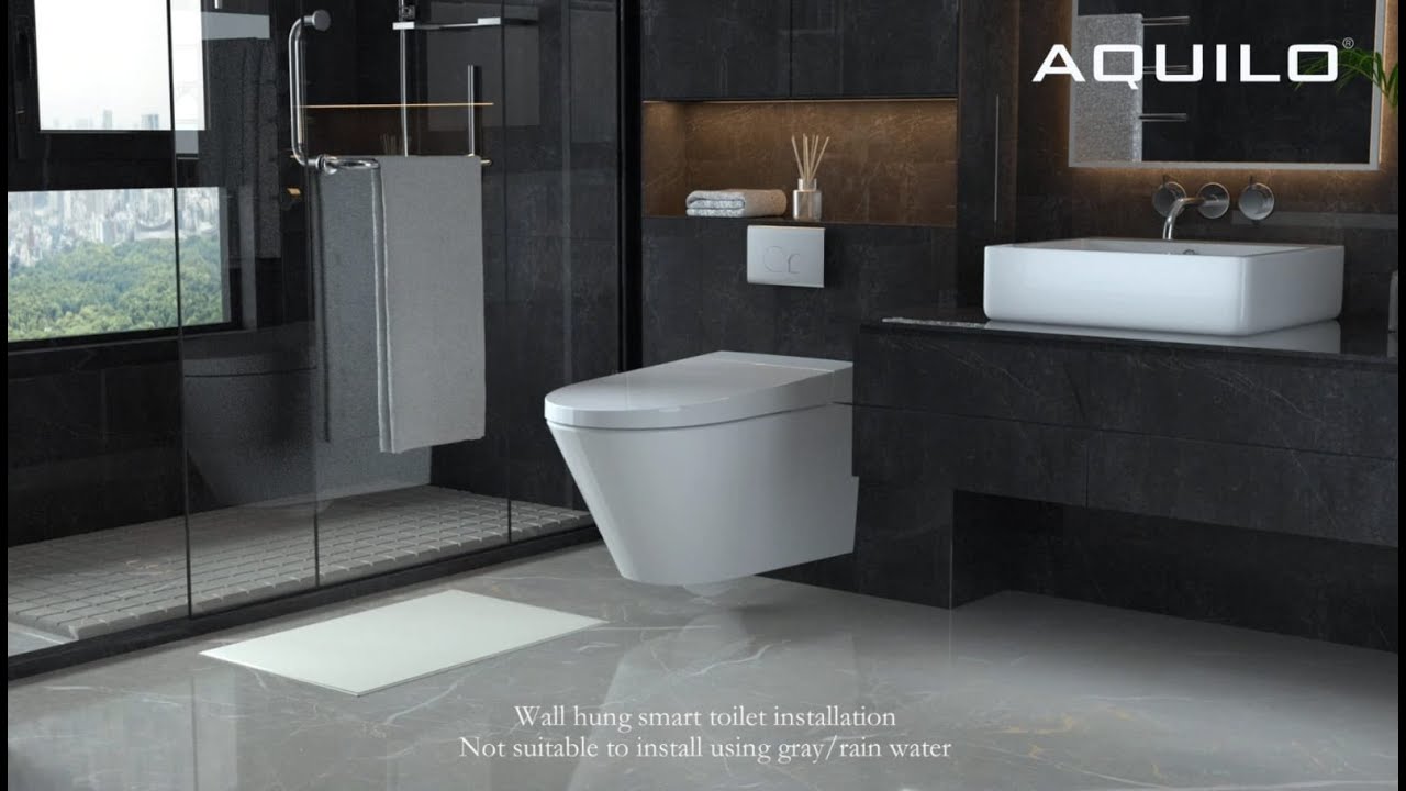 AQUILO Step-by-Step Wall Hung Smart Toilet Installation Guide | Easy and Efficient