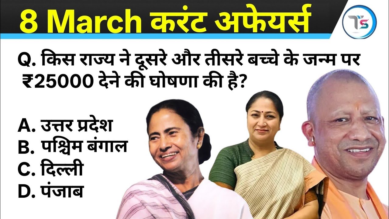 8 March 2026 Current Affairs Today | Today Current Affairs | Daily Current Affairs |Current GK
