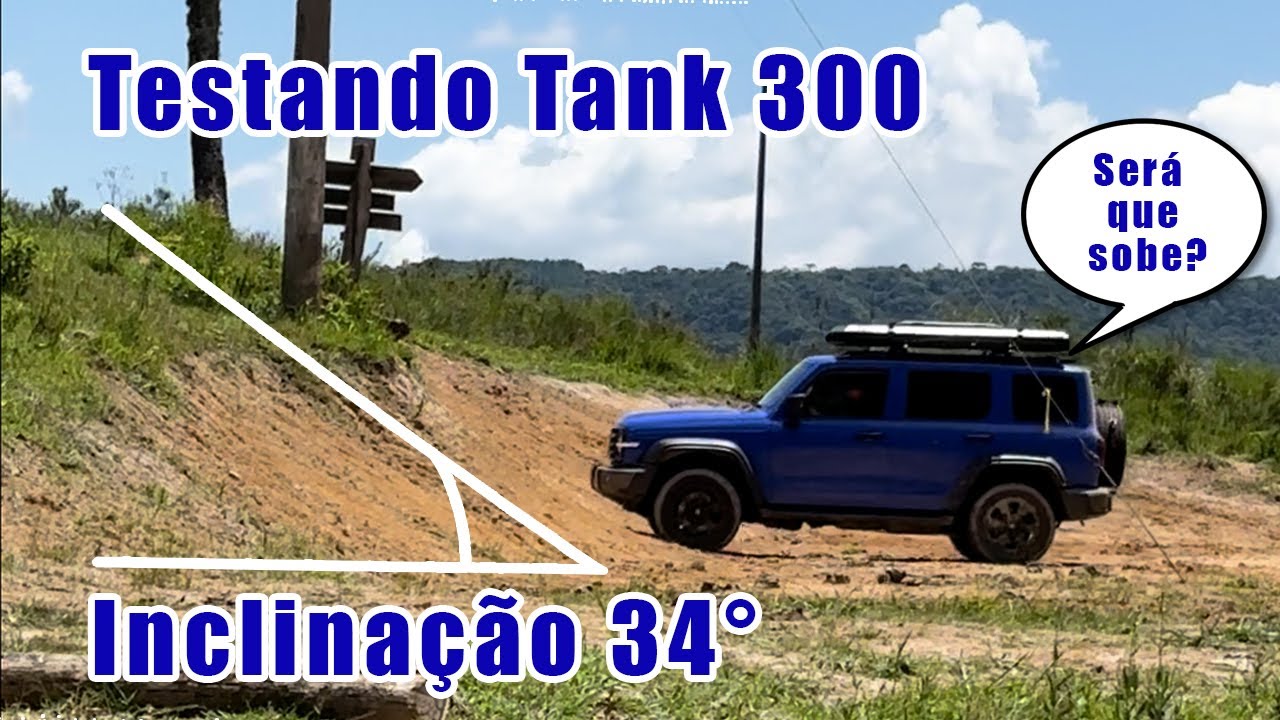 Inclinação Tank 300 Teste Angulo de Entrada e Saída