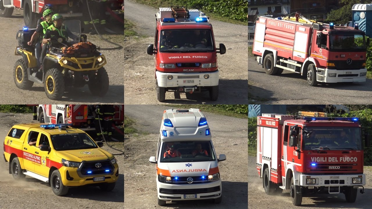 Simulazioni di intervento Vigili del Fuoco + 118 + Soccorso Alpino a Zoldo Alto