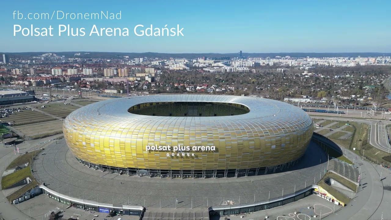 Dronem nad Gdańskiem 🛸 Stadion Polsat Plus Arena Gdańsk 🛸 #dronemnad #gdańsk #PolsatPlusArenaGdańsk