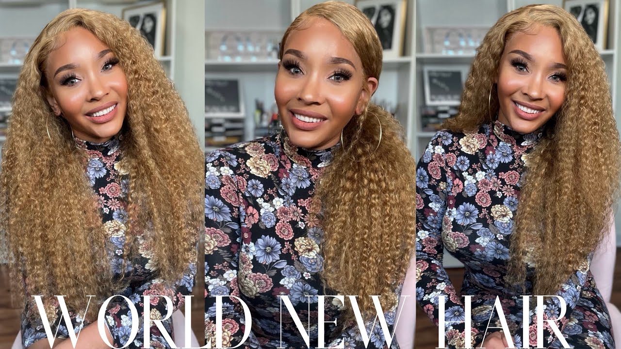 MUST SEE! 👀 WATCH ME STYLE THIS GORGEOUS HONEY BLONDE WATER WAVE WIG| FT. WORLD NEW HAIR