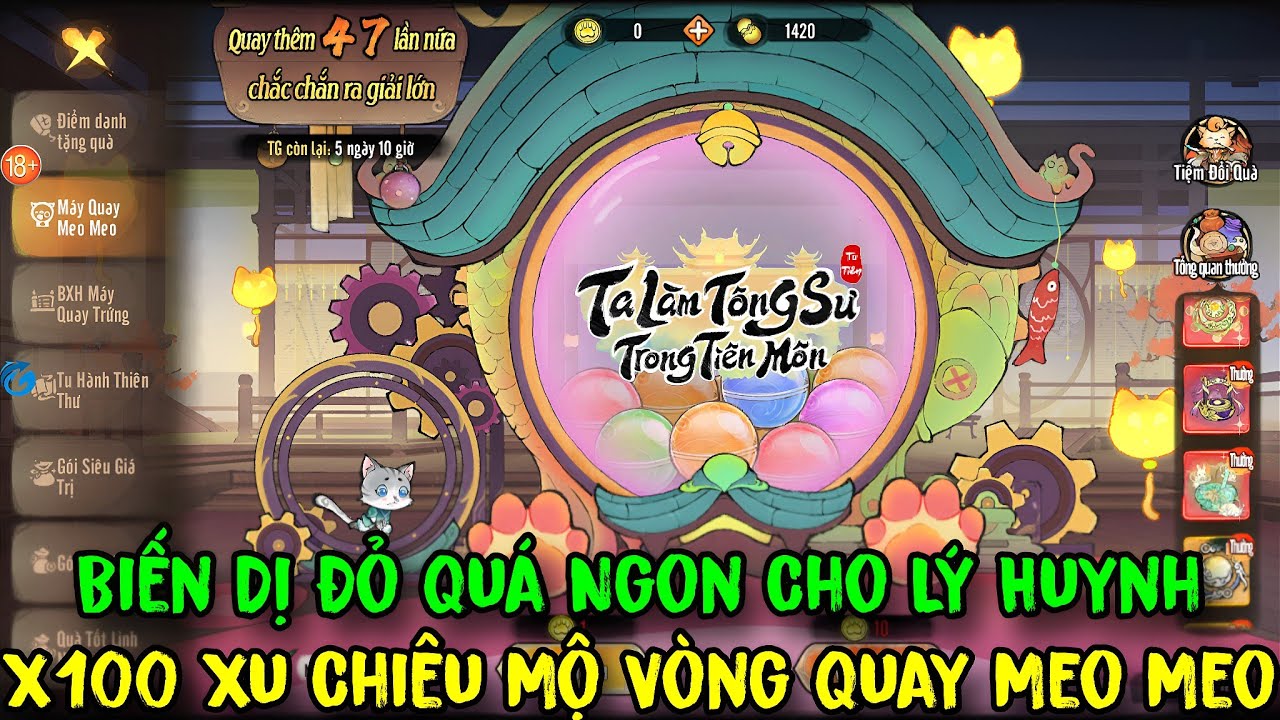 Ta Làm Tông Sư Trong Tiên Môn - X100 Xu Chiêu Mộ Vòng Quay Meo Meo Kiếm Cổ Bảo Đỏ & Cái Kết