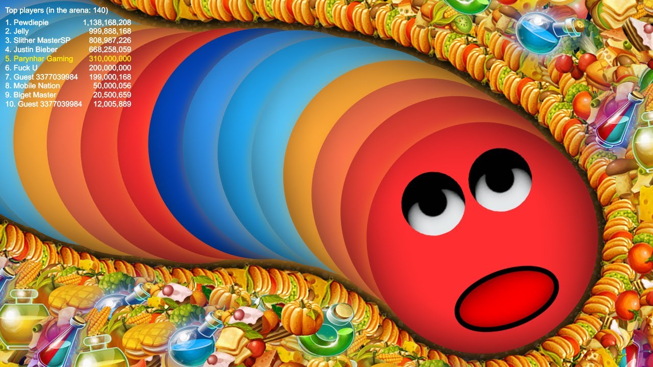 Worms Zone © Noob Rainbow vs Pro Master Gain Best Kill Slither Snake Top 1 Never Stop Running Play