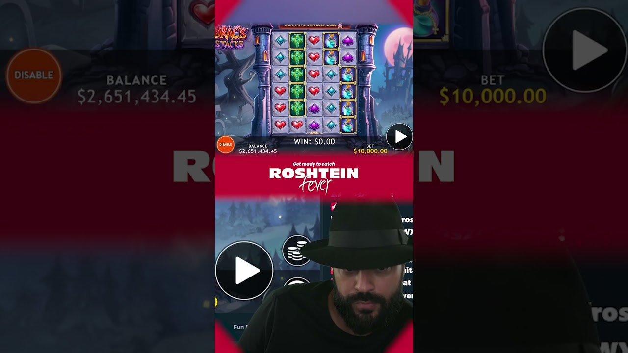 🧛 $2.7M Majestic DRAC'S STACKS win for ROSHTEIN 🧛 #bigwin #roshtein #slot #jackpot