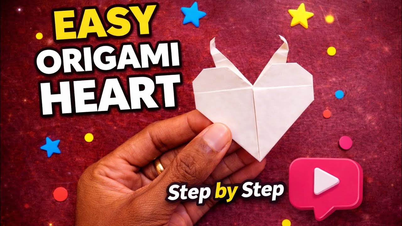Easy Origami Heart #7 | Puffy 3D Paper Heart
