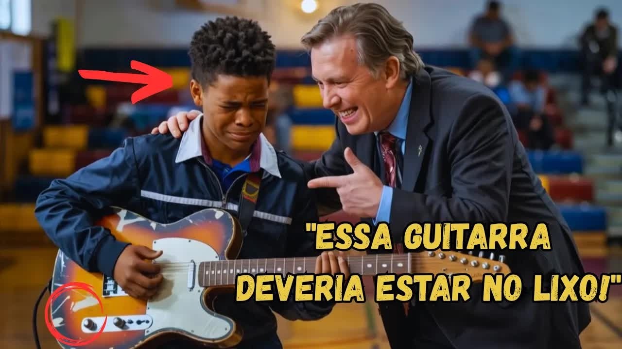 Professor ZOMBA do garoto negro por usar guitarra velha—mas fica em choque quando ele domina o palco