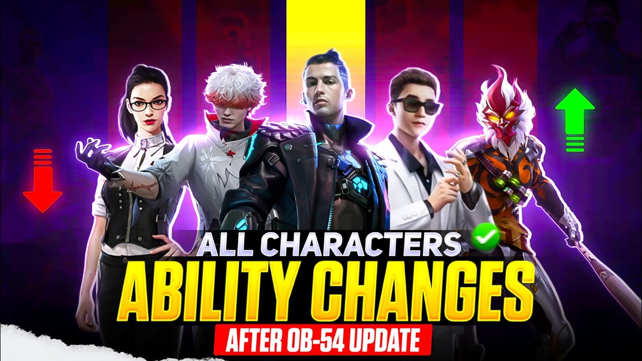ALL 12 CHARACTERS ADJUSTMENT AFTER (OB-54 UPDATE) ✅ || Free Fire Ob-54 Update Changes