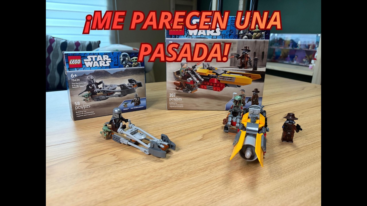 Reseña de Set LEGO 75436 y 75437 The Mandalorian & Grogu's Speed Bike y Cobb Vanth Speeder #lego