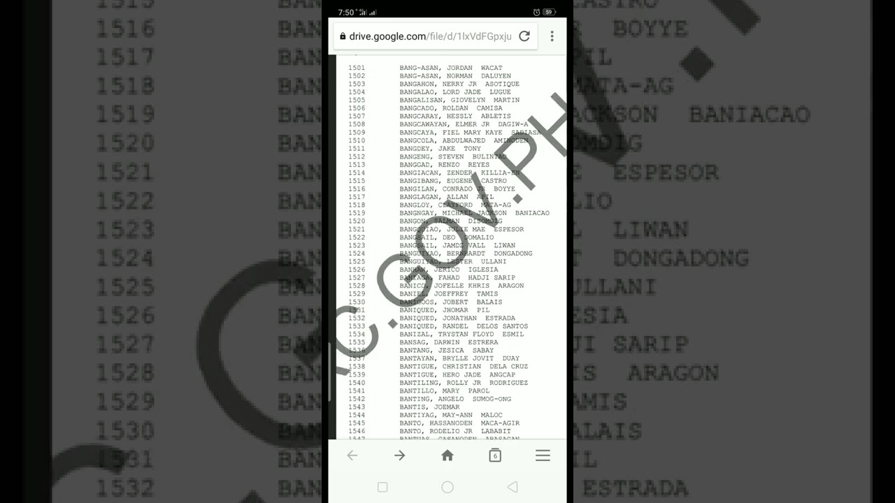CLE List of Passers (A-H)