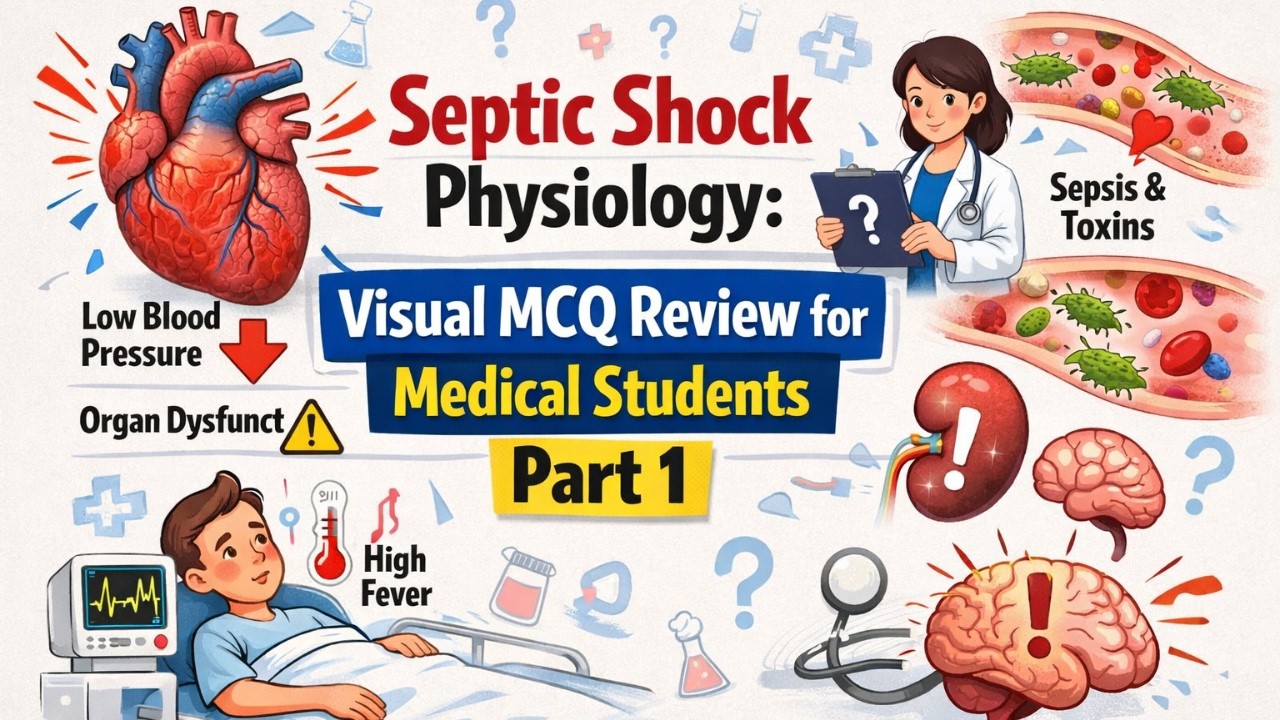 Septic Shock Physiology Visual MCQ Review for Medical Students Part 1 #medicalexamguide