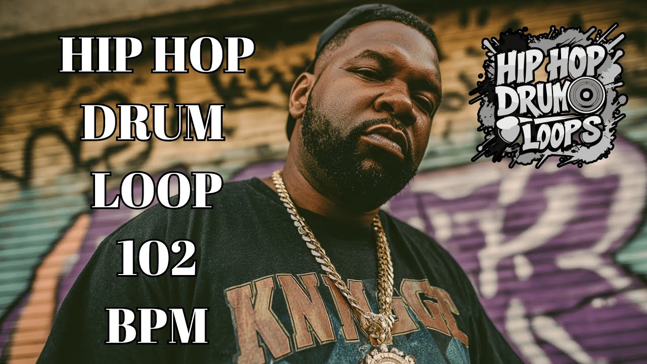 102 BPM Hip Hop Drum Backing Track | Fast Modern Bounce