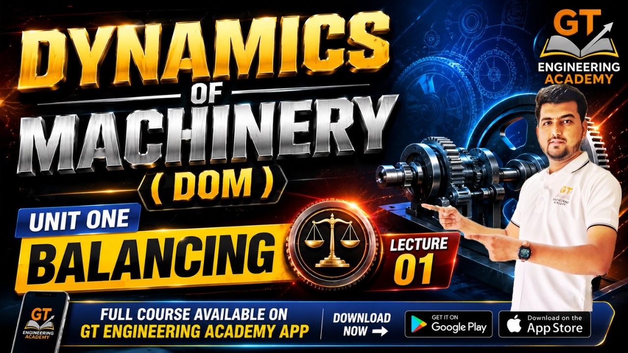Dynamics of Machinery (DOM) | Unit 1: Balancing | Lecture 1 | SPPU Mechanical Engineering