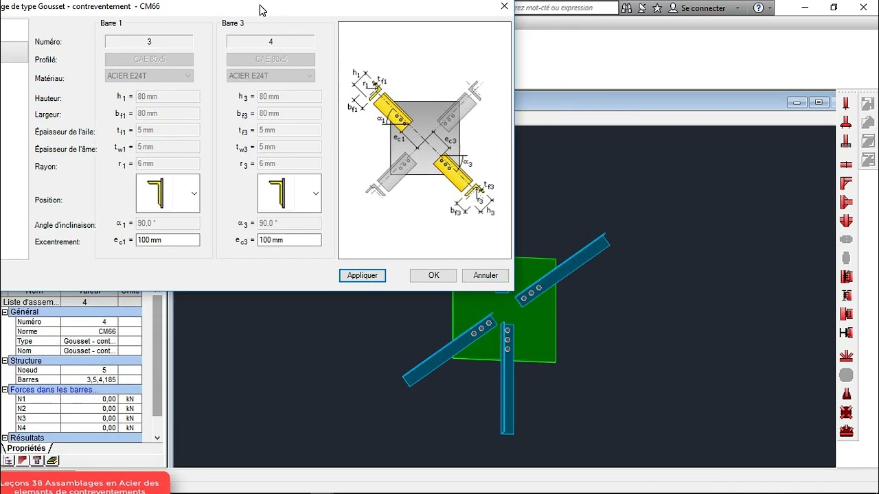 Robot SAP Ouvrages Spéciaux: Analyse Structurale d'une Toiture Suspendue Complexe Part38