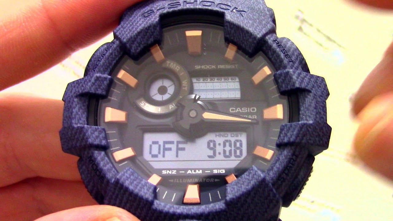 Часы Casio G-SHOCK GA-700DE-2A - Инструкция, как настроить от PresidentWatches.Ru