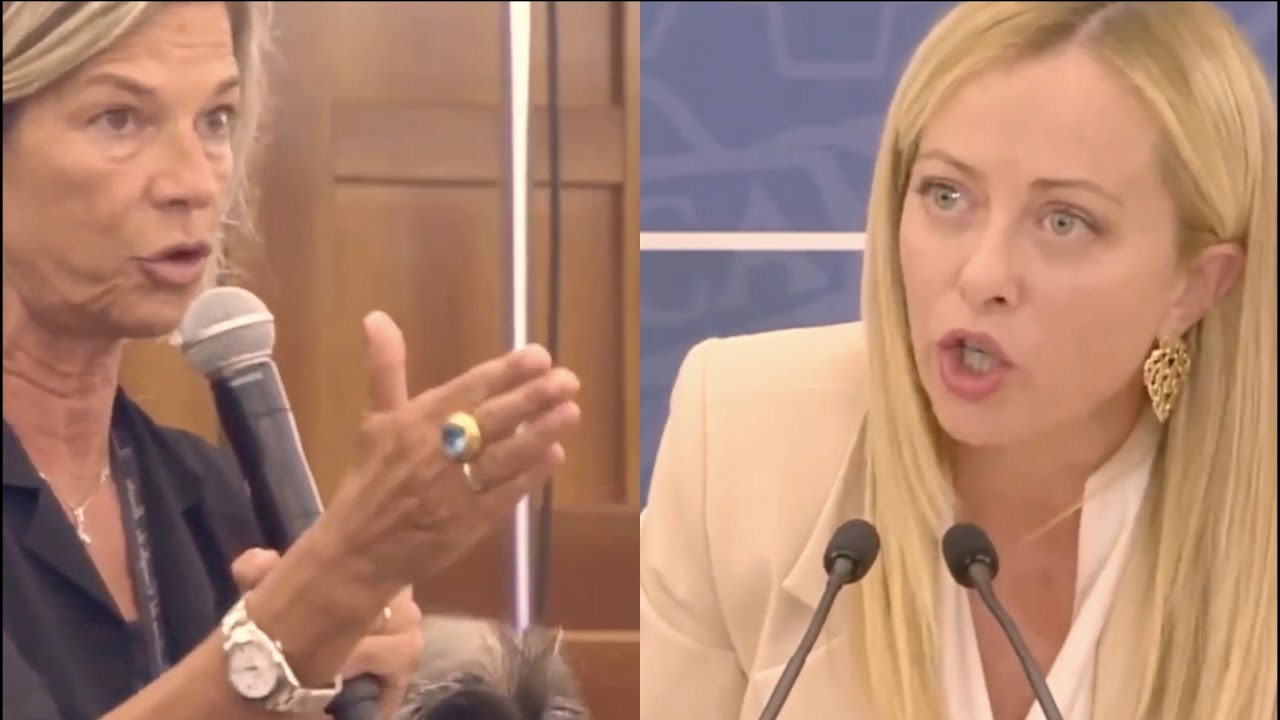 BATTIBECCO TRA GIORGIA MELONI E LA GIORNALISTA FUSANI DURANTE LA CONFERENZA STAMPA DOPO IL CDM