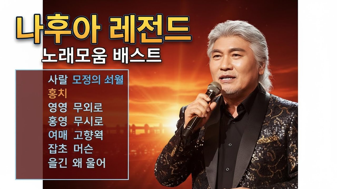나훈아 노래모음 20곡을 광고없이듣기 나훈아 마음의 위로가 되는 노래모음 어느 60대 노부부 이야기, 테스형, 웬수, 명자, 감사, 내게 애인이 생겼어요, 모란동백