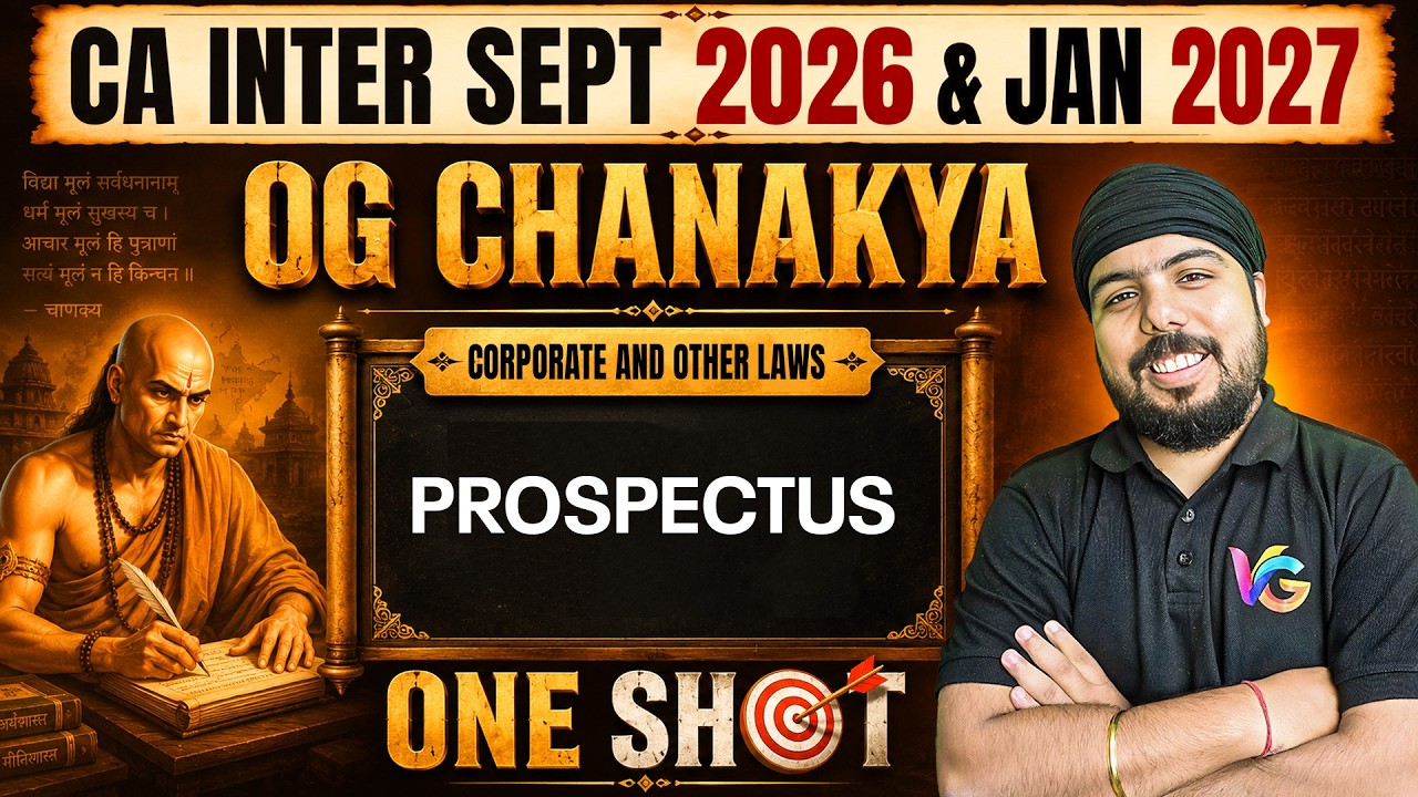 Prospectus | Corporate and Other Laws One Shot | CA Intermediate May/Sep 2026 | CA Gurpreet Singh