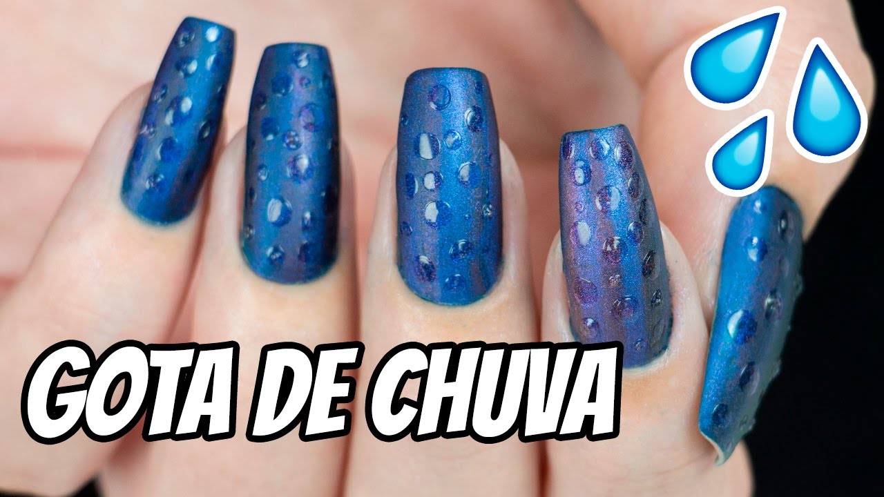 EFEITO DE GOTA DE CHUVA NAS UNHAS SEM GEL - #AnaTodoDia 21