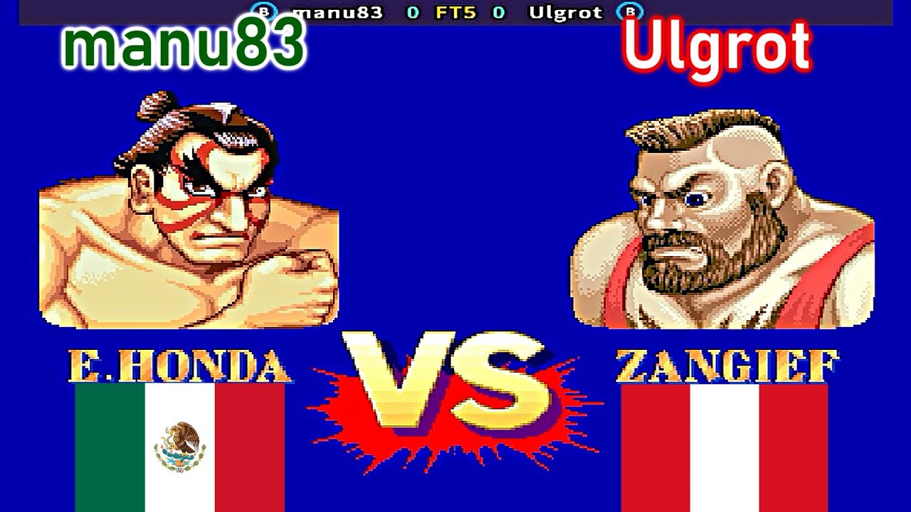 Street Fighter II': Champion Edition - manu83 vs Ulgrot FT5
