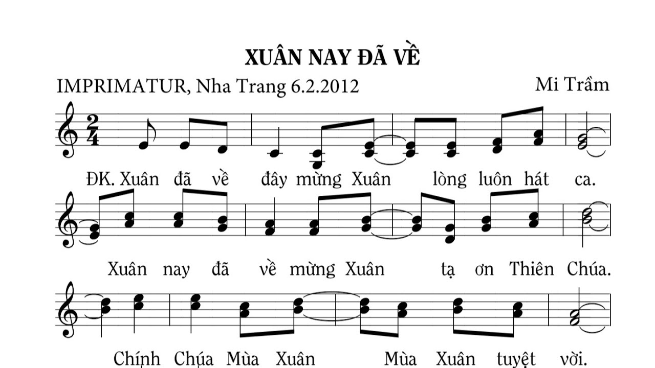XUÂN NAY ĐÃ VỀ - LM MI TRẦM - Trình bày Tuyết Mai  - ( Xuân )
