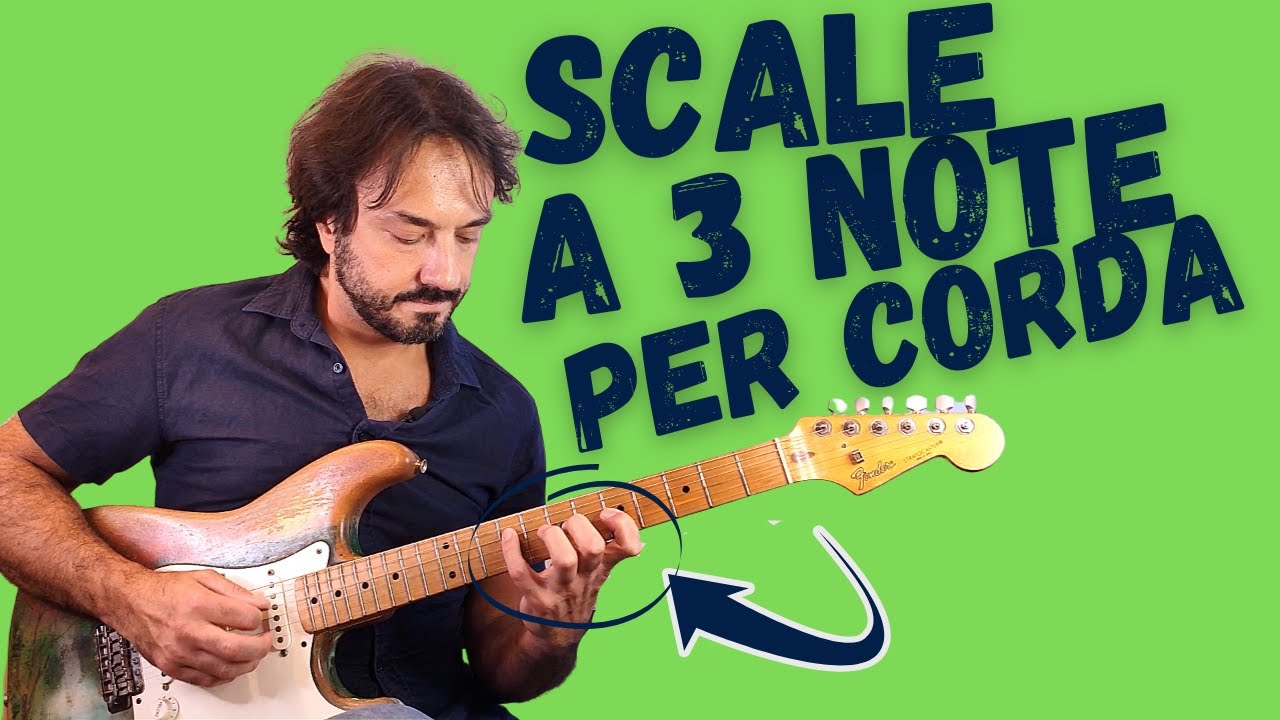Scale maggiori a 3 note per corda - non solo shred! Applicazioni sul fraseggio