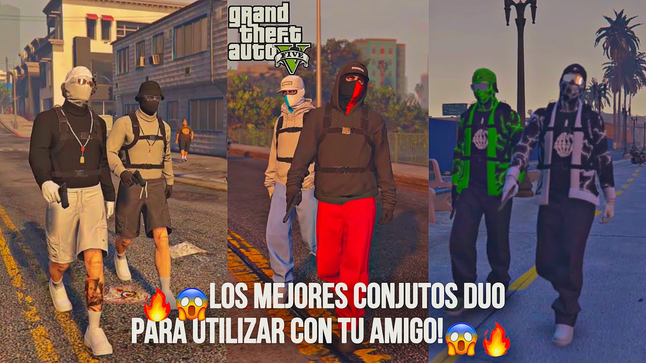 😱🔥LOS MEJORES CONJUNTOS PARA UTILIZAR CON TU AMIGO EN GTA V ONLINE😱🔥