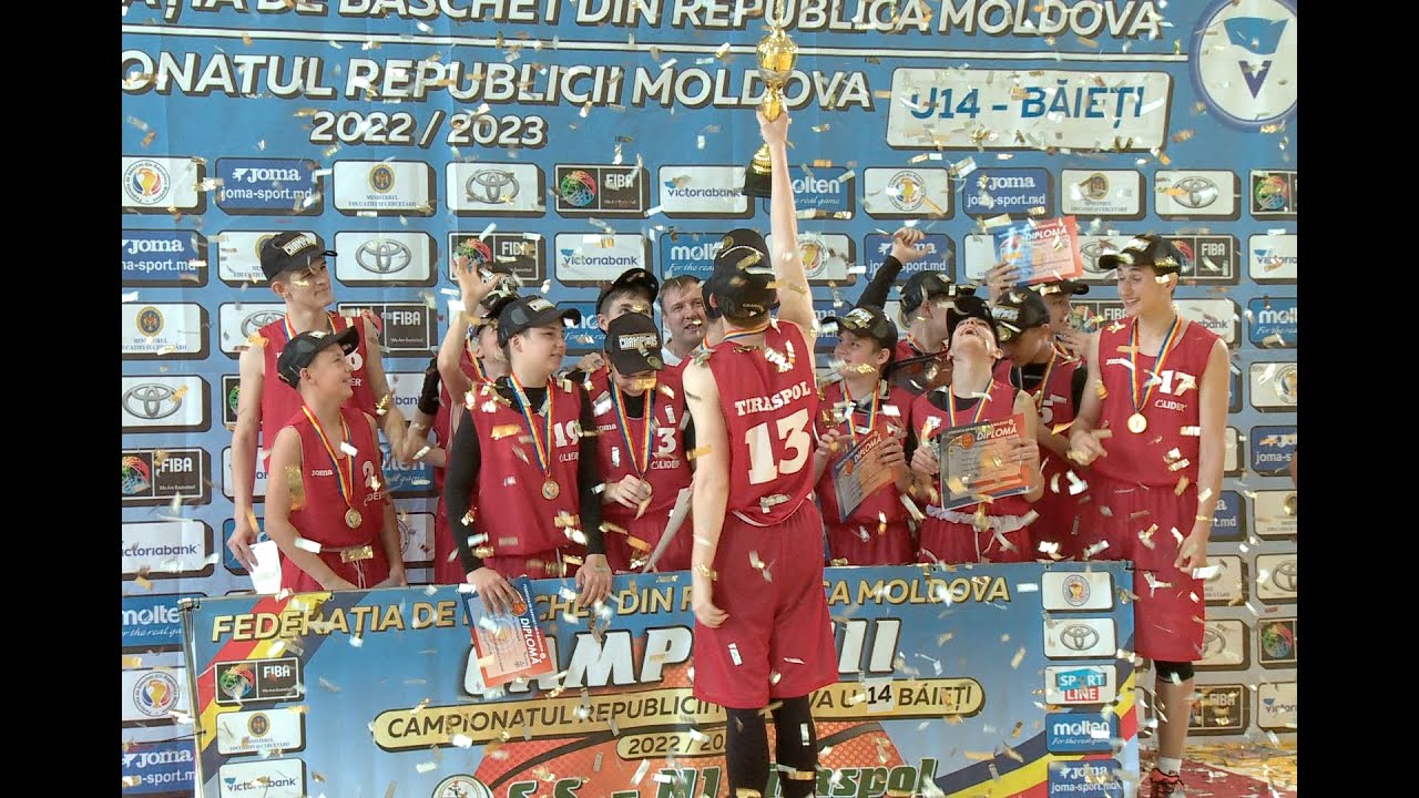 Победителями в финальных играх Чемпионата РМ, категория U-14 (юноши), стала команда Ș.S. TIRASPOL-1