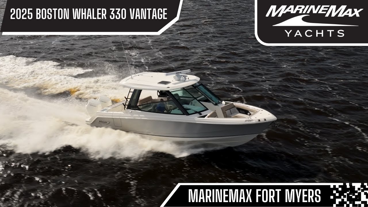 2025 Boston Whaler 330 Vantage Walkthrough | Exclusive First Look l MarineMax Fort Myers