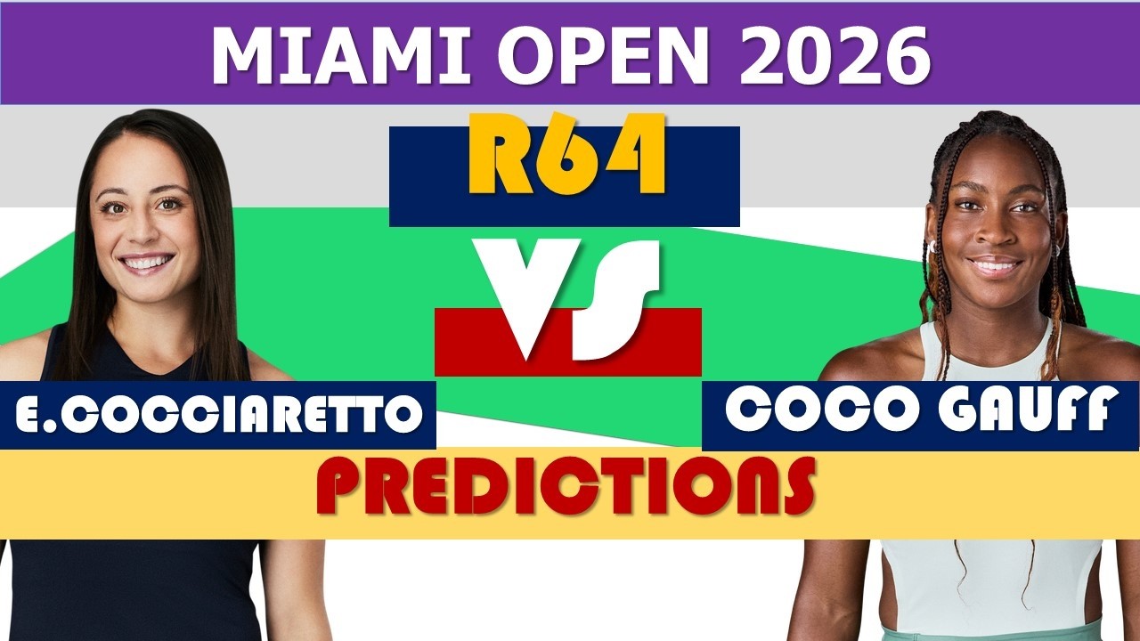 Coco Gauff vs Cocciaretto | WTA Miami 2026 match prediction