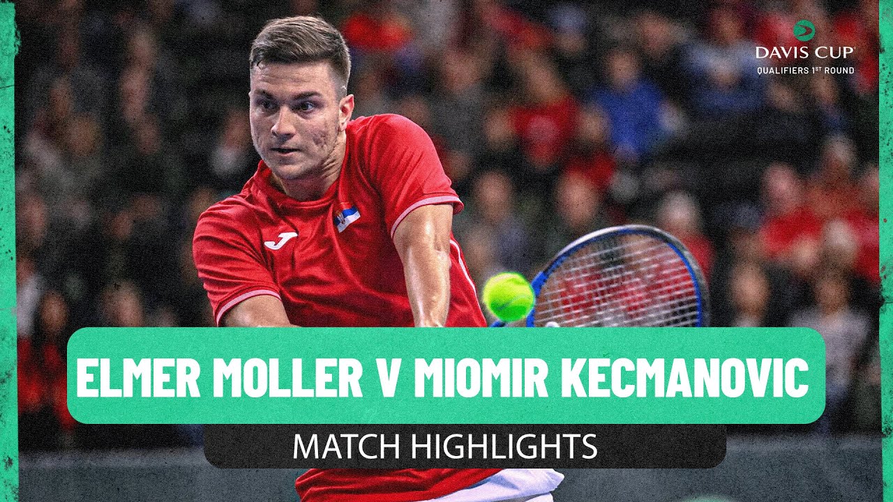Elmer Moeller v Miomir Kecmanovic | Denmark v Serbia | 2025 Davis Cup Match Highlights