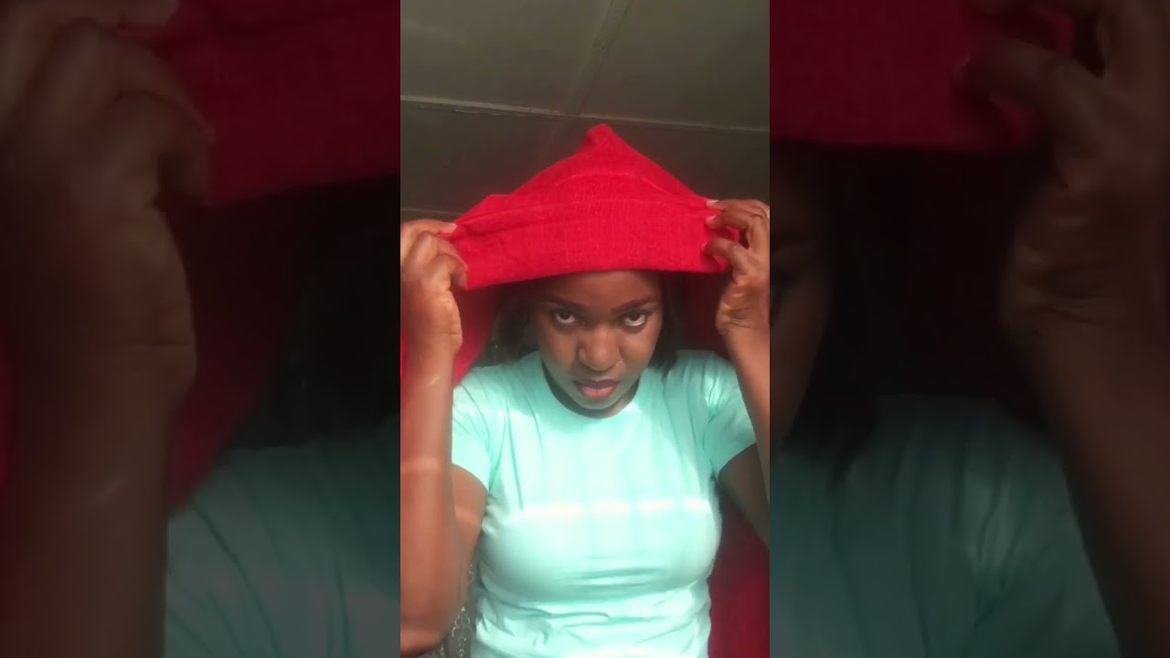 How to tie simple gele #shortsafrica #100daysytshorts #diy #gele #tutorial #makeup #geletutorial