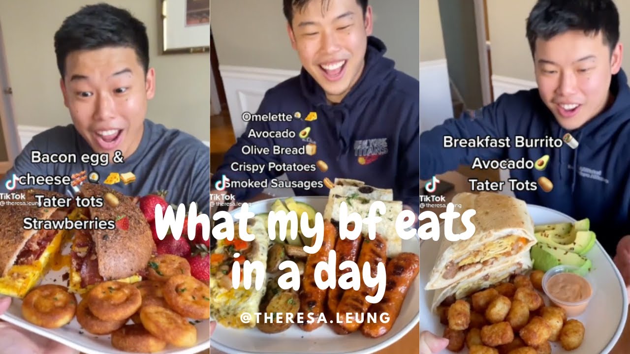 What my bf eats in a day | Tiktok compilation