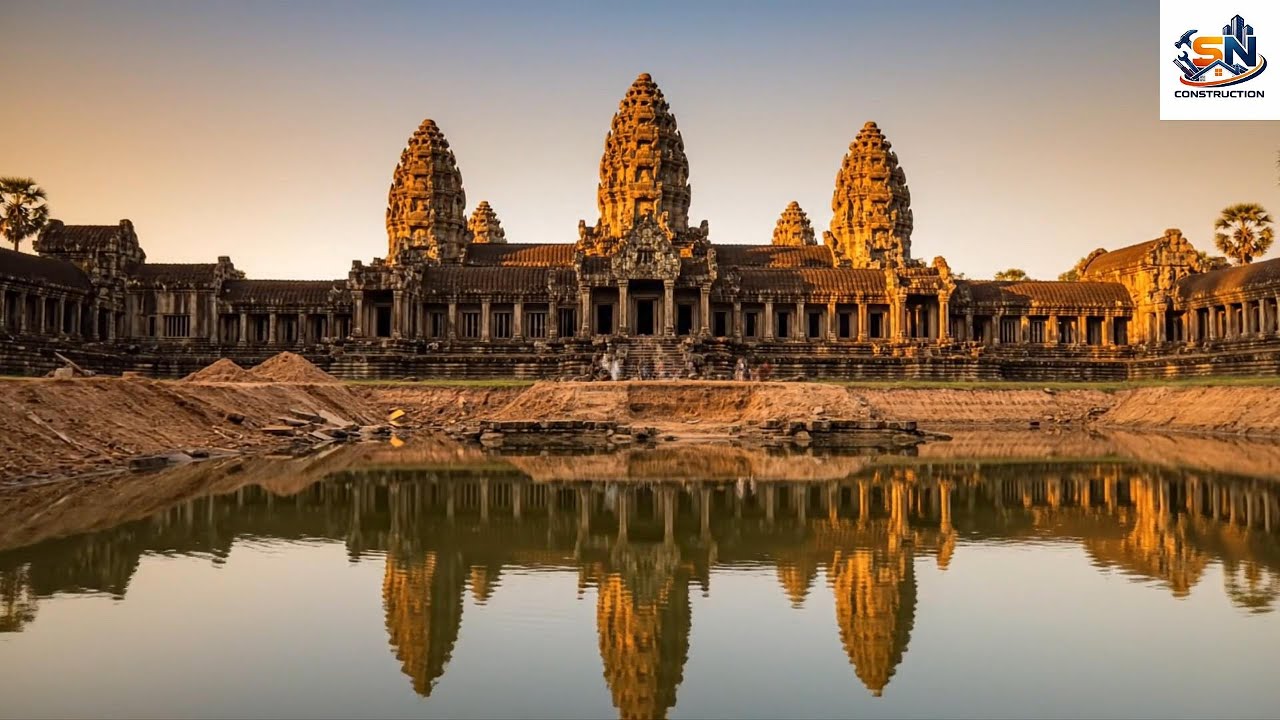Cinematic Khmer Temple Construction Tour   4K Architectural Visualization