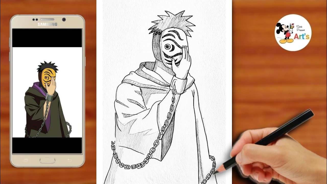 How To Draw Obito Uchiha Full Body Drawing || Easy Anime Drawing step by step 