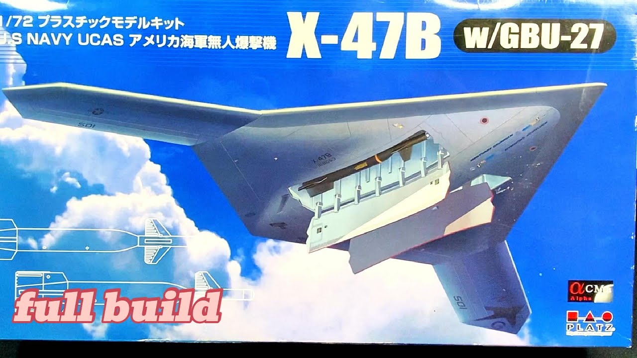 X-47B ВМС США, полная сборка в масштабе 1/72, Platz AC-12
