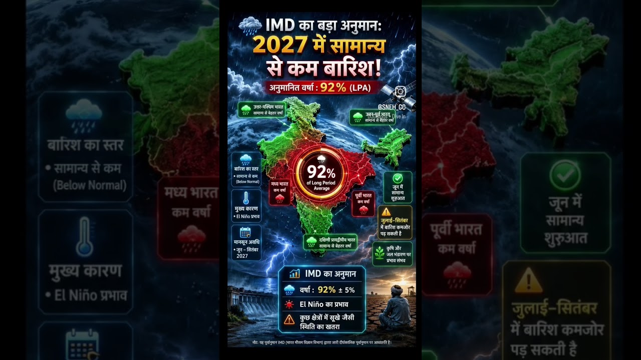 2027 Monsoon Forecast: IMD ने बताया कितनी होगी बारिश?