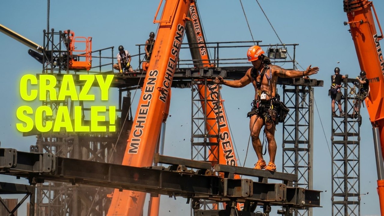 Behind the scenes of the Rammstein stage construction in Oostende