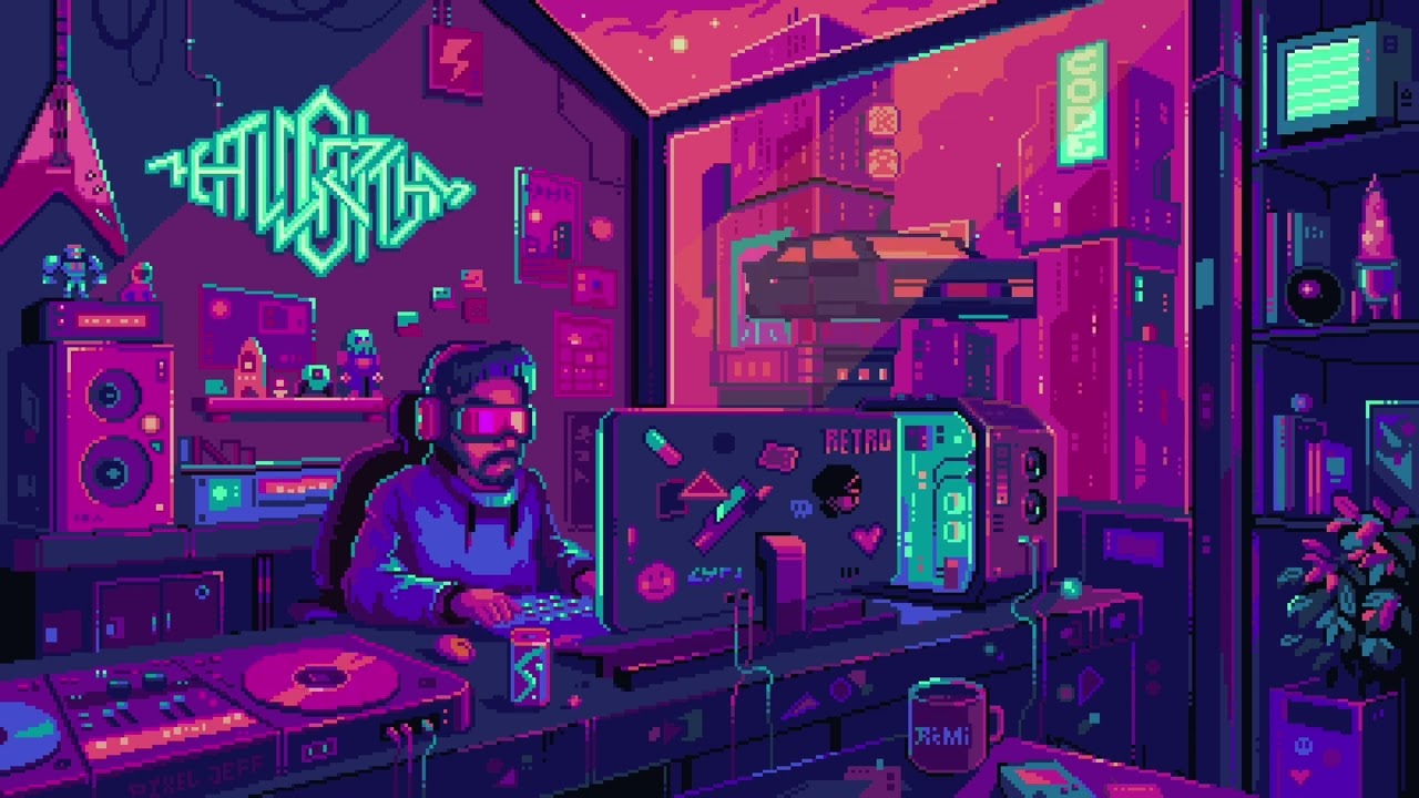 chill cyberpunk beats to code to