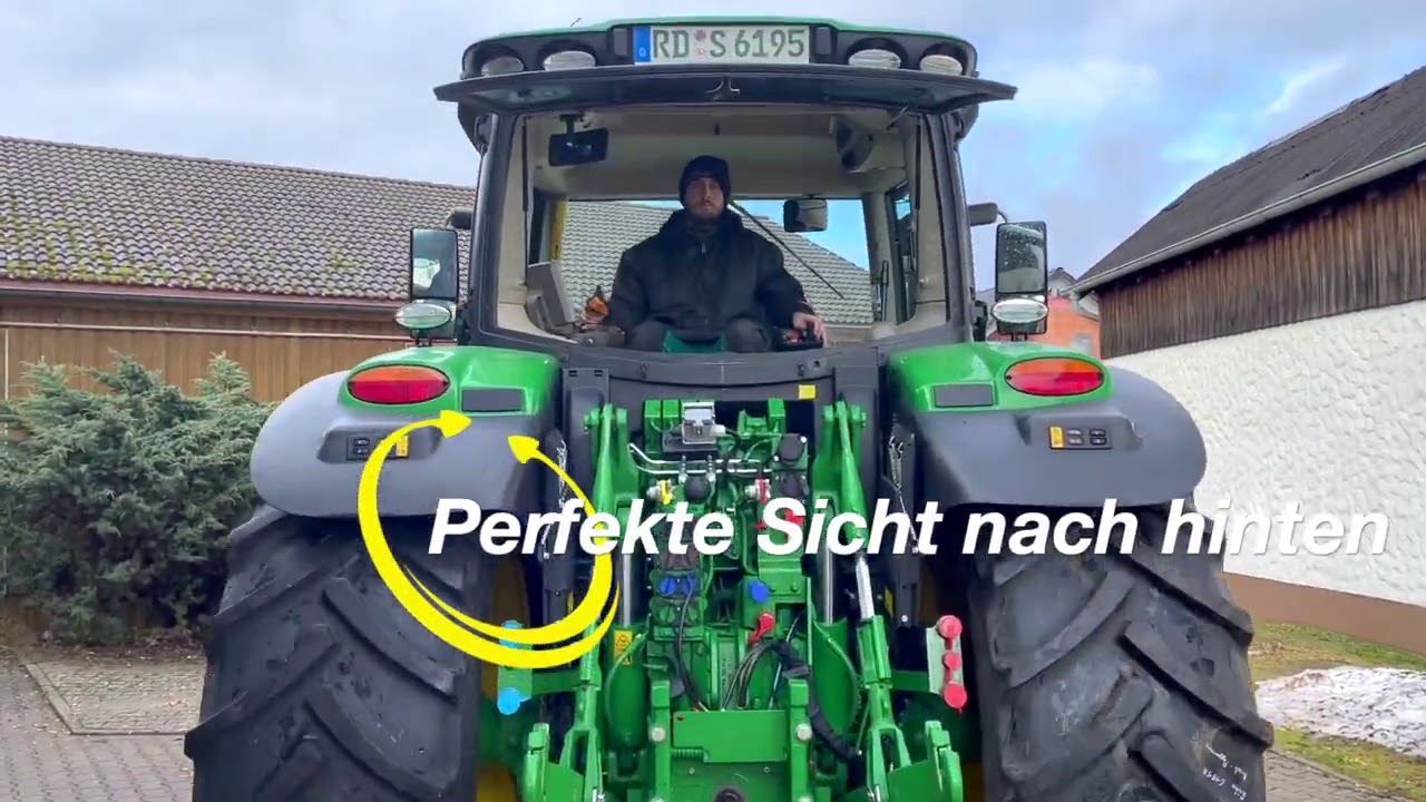 John Deere 6110 - 6250R KOTSCHENREUTHER Rückfahreinrichtung (RÜFA) mit Drehsitz, Fussraum.
