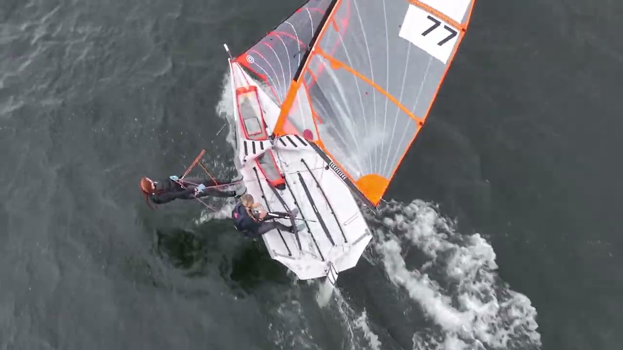 Thrilling Drone Footage of 29er Sailing Skiffs Training in Halifax Harbour Canada
