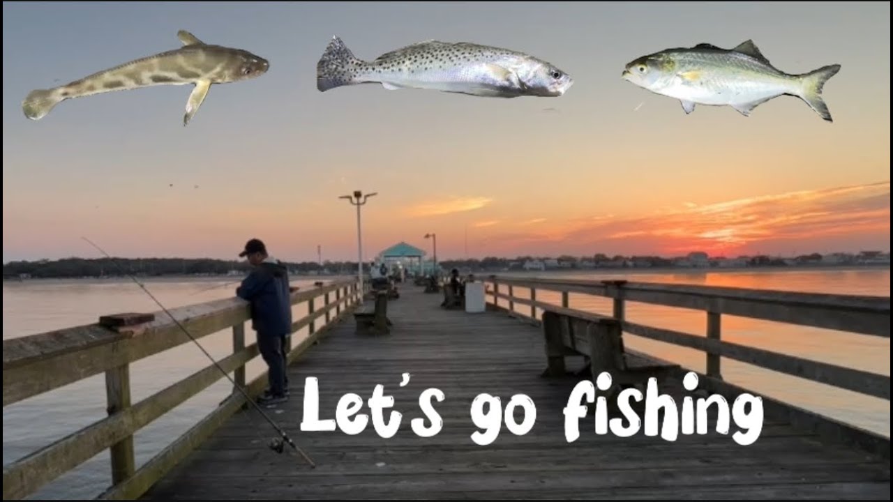 Having a Good Time Catching Fish at Ocean View Fishing Pier in Norfolk, Virginia